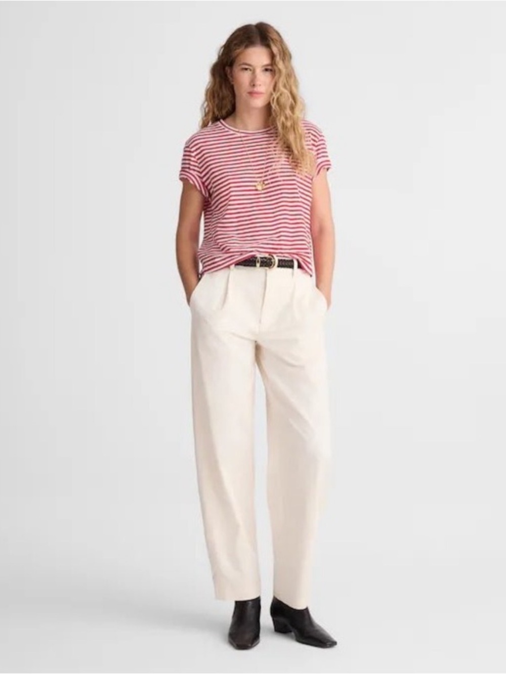 NWT Madewell The Barrel-Leg Pant in Drapey Twill - Size 8 - MSRP $118